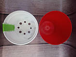 Вазон Ібіс із подвійним дном 13*11.2 1 л червоний-білий, фото 3