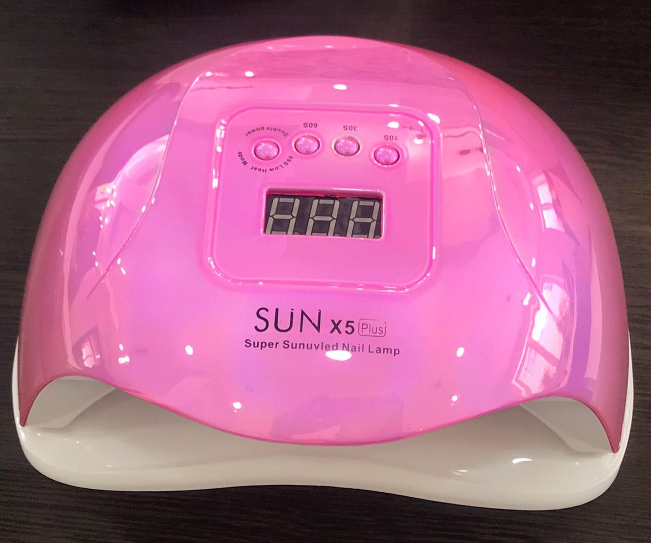 Професійна LED-лампа для сушіння гелів і гель лаків SUN X5 Plus 80 вт хамелеон(рожевий)