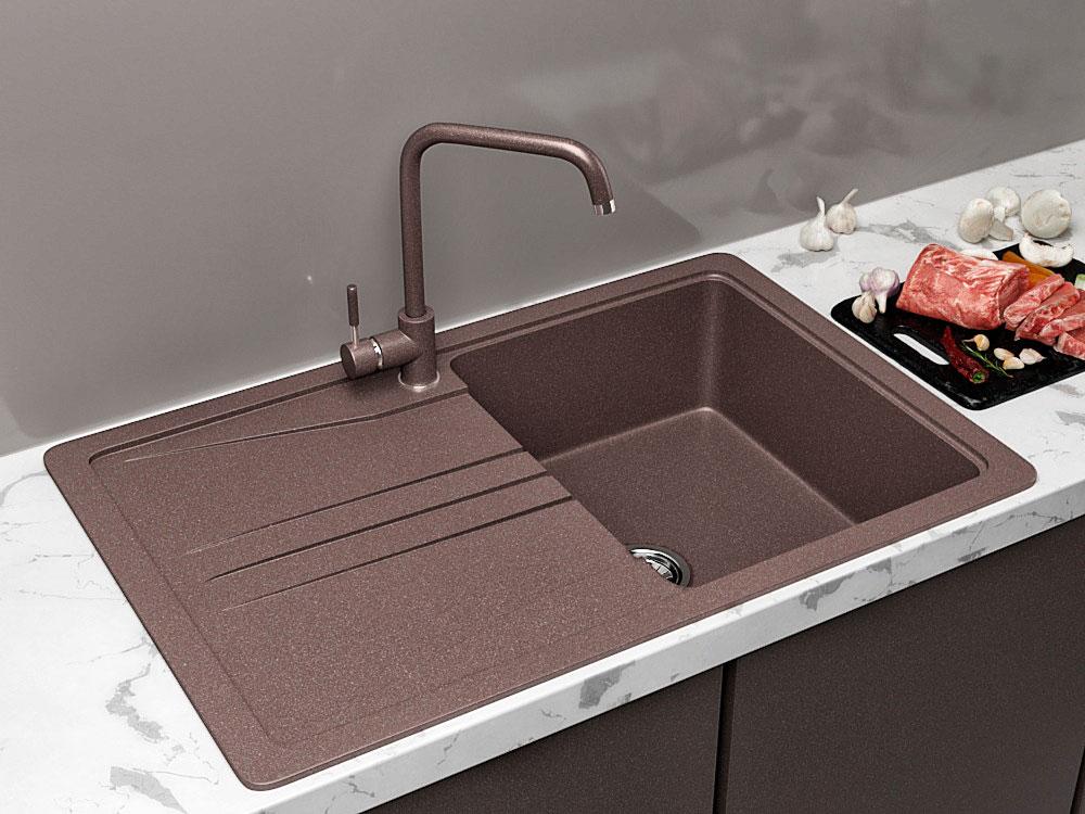 ГРАНИТНАЯ МОЙКА ASKANIA «ELEGANT» RV 06 brown