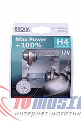 Комплект галогенних ламп Brevia Max Power +100% H4 (12040MPS)