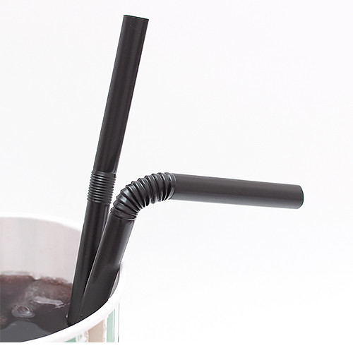 Трубочка Ø4.8 x 21 див. з гофрою чорна 1000 шт./уп., фото 1