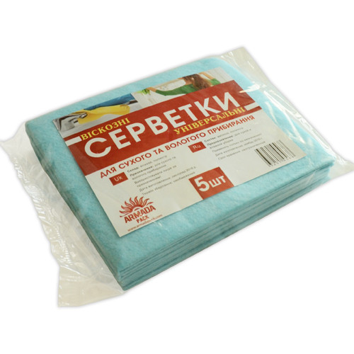 Серветки віскозні універсальні, 5 шт