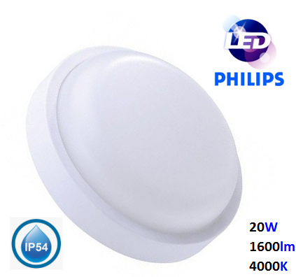 Світильник LED вологозахищений PHILIPS 20W 1600Lm 4000K IP-54