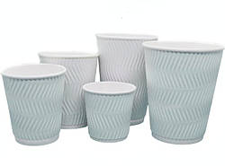 Стакани гофровані Білі