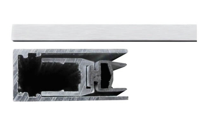 Поріг Comaglio 420 алюмінієвий з ґумовою вставкою 63-43 мм (Італія), фото 1