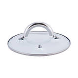 Каструля з кришкою Kamille 1.7 л з нержавіючої сталі і порожнистими ручками KM-5771, фото 2