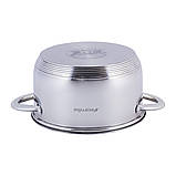 Каструля з кришкою Kamille 3.4 л з нержавіючої сталі і порожнистими ручками KM-5773, фото 3