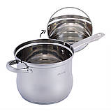 Каструля-фритюрниця Kamille Ø18*15см 3,5 л з нержавіючої сталі KM-5852, фото 5
