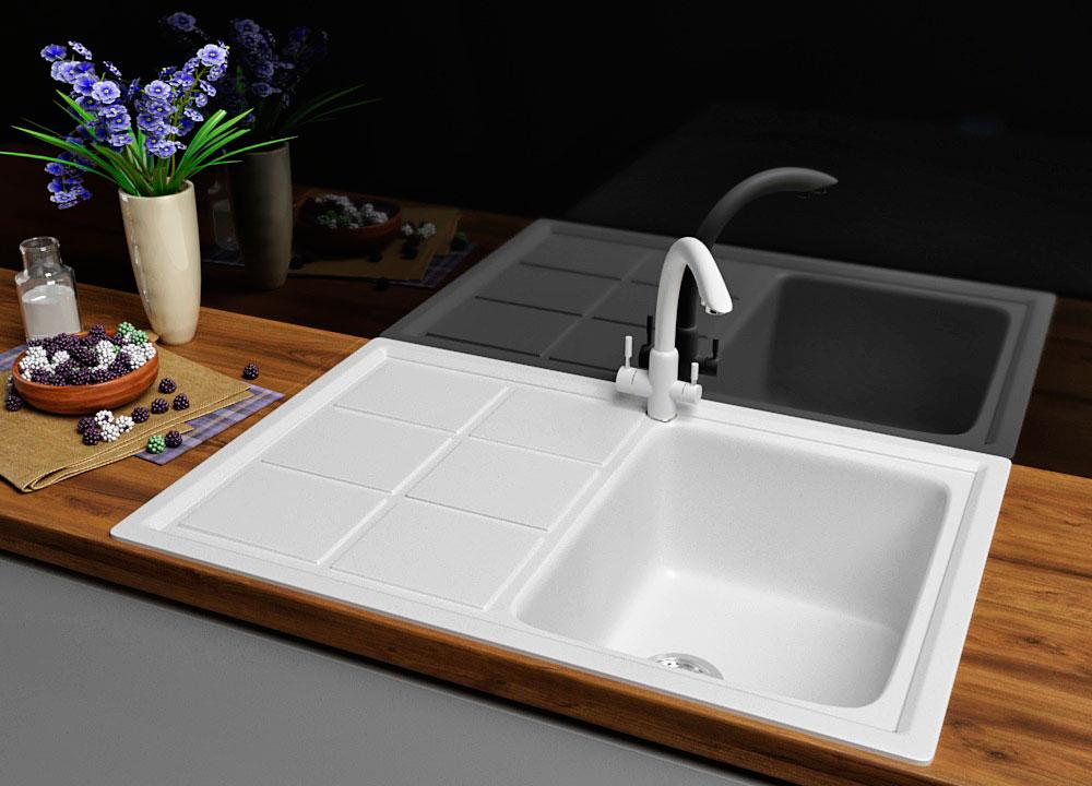 ГРАНИТНА Мойка ASKANIA «BAVARIA» RV 02 white, фото 1