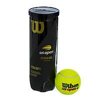 М'яч для великого тенісу WILSON (3шт) WRT106200 US OPEN DUTY EXTRA (у вакуумній упаковці, салатовий)