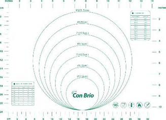 Армований кондитерський килимок CON BRIO 30 х 40 см Зелений 675CBmix
