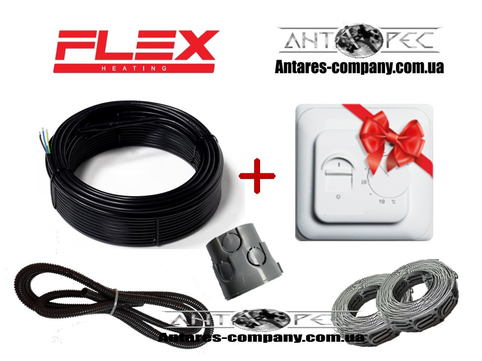 Двужильный нагревательный кабель Flex ( 5 м.кв) 875 вт Серия RTC 70.26 - фото 1 - id-p1238412255