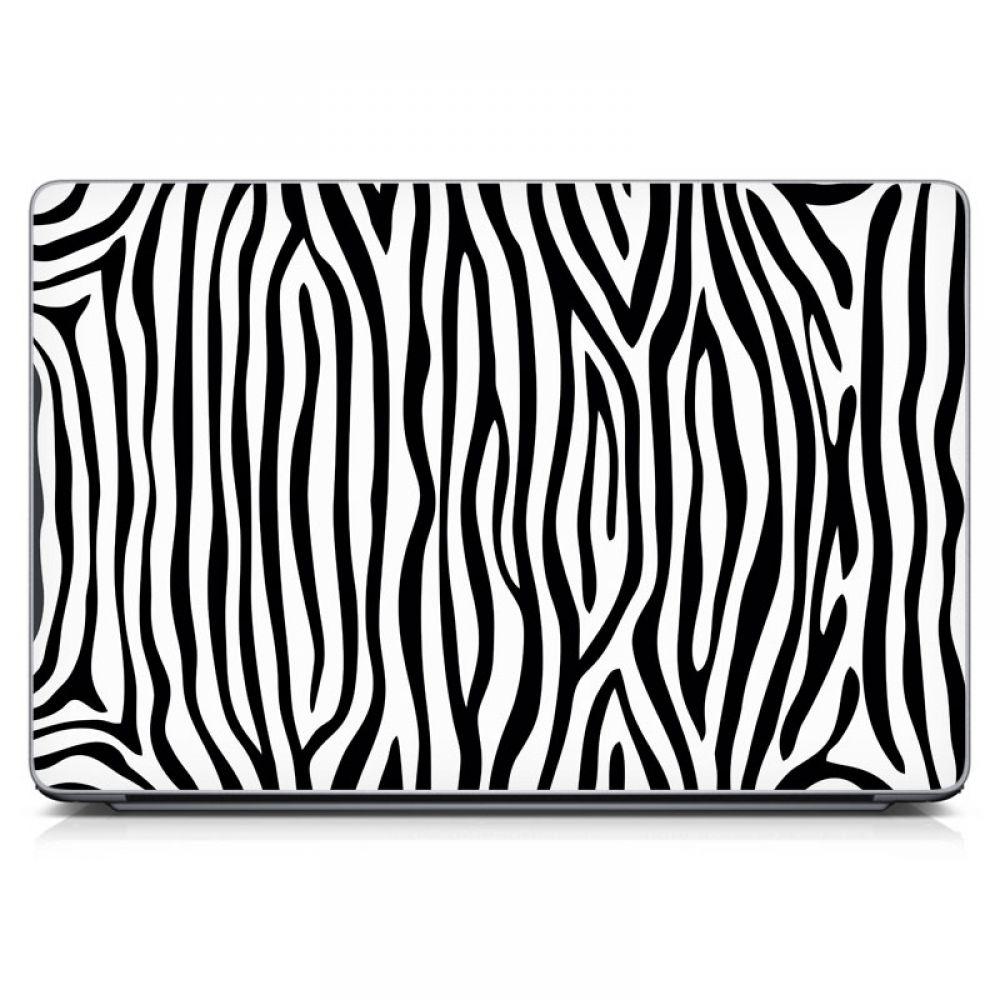 Універсальна вінілова наклейка на ноутбук 15.6"-13.3" Zebra stripes Матовий 380х250 мм