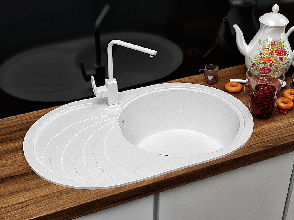 ГРАНИТНА Мойка ASKANIA «MODERNA» RV 02 white, фото 1