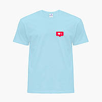 Детская футболка для девочек Лайк (Likee) (25186-1034) Голубой