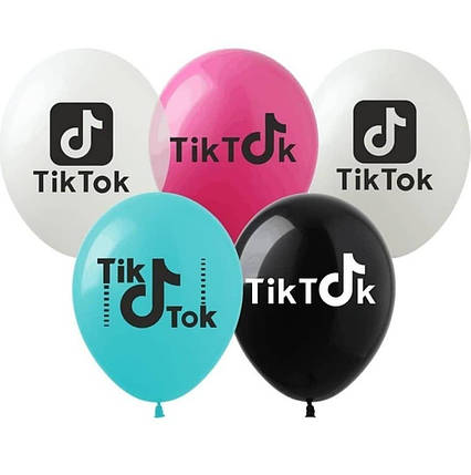 Повітряні кульки з написами TIK TOK, фото 1