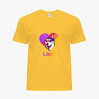 Детская футболка для девочек Лайки Лайка (Likee) (25186-1598) Желтый