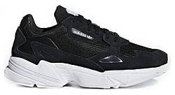 Чоловічі Кросівки Adidas Falcon "Black White" - "Чорні Білі"