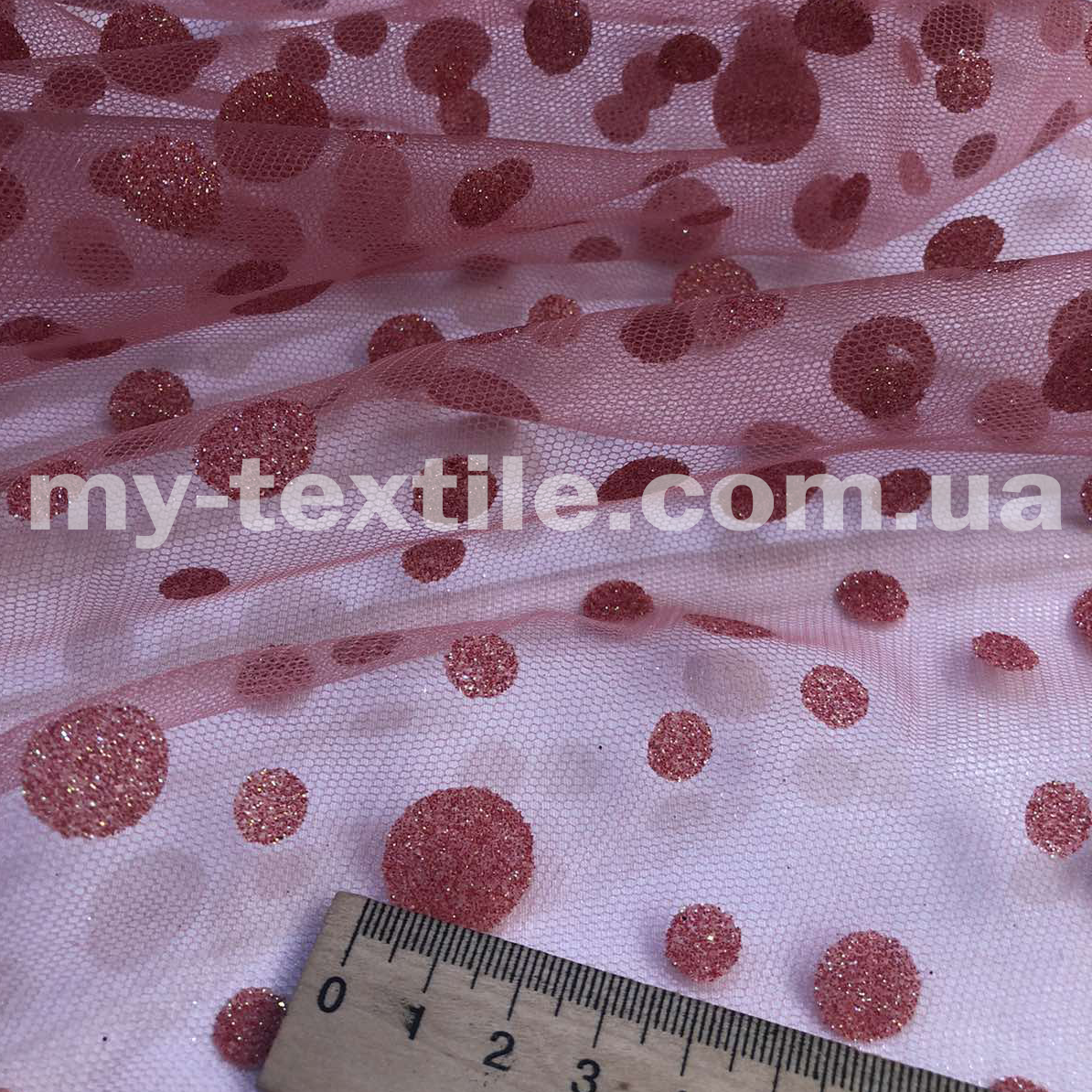 Сітка принт Флок горох Фрез, фото 1