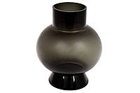 Стеклянная ваза Сфера 22см, цвет - черный оникс