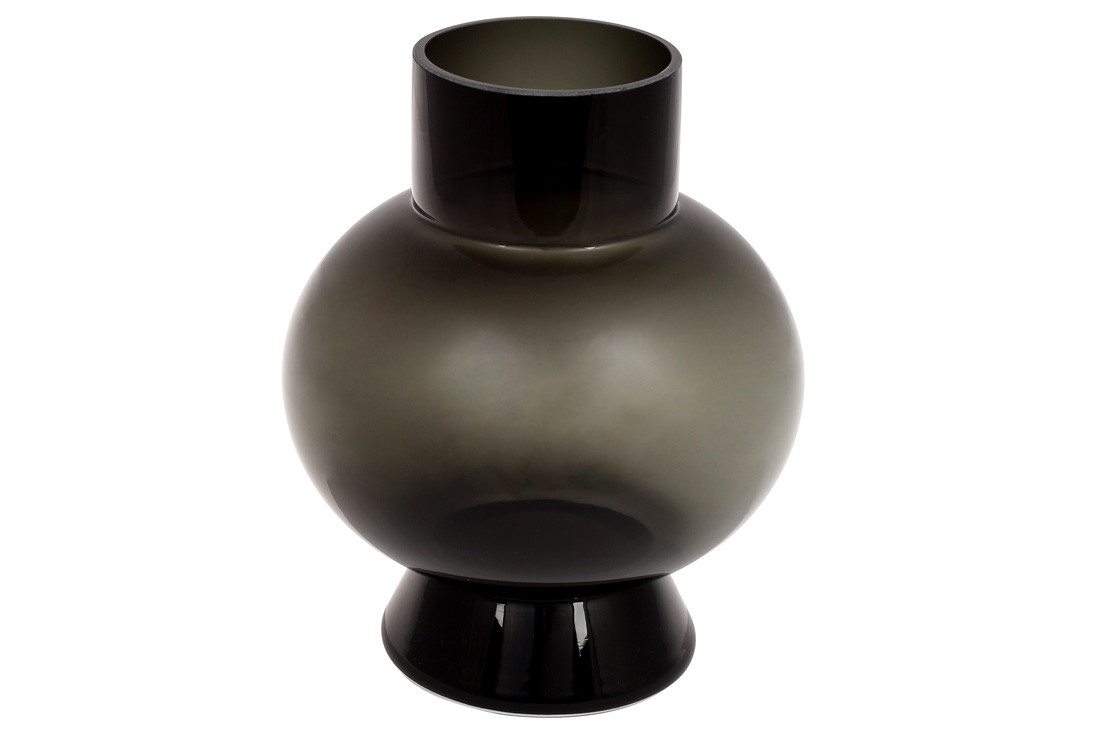 Стеклянная ваза Сфера 22см, цвет - черный оникс - фото 1 - id-p1238492684