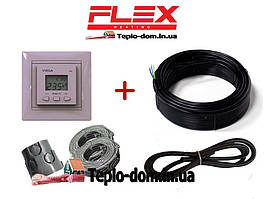 Двожильний нагрівальний кабель Flex 1,5м²- 1,8м²/ 262.5 Вт (15м) c Vega LTC 070