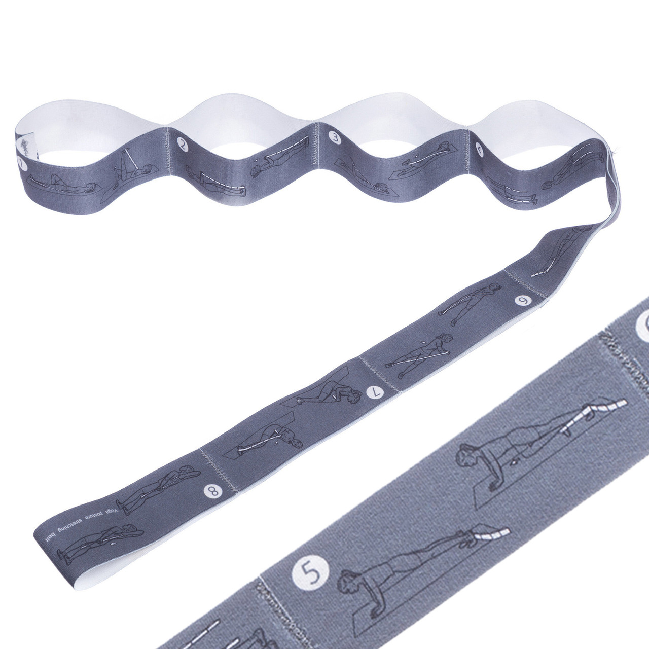 Стрічковий еспандер (еластична стрічка) Record Sport Elastiband FI-1722 довжина 92 см сіра, фото 1