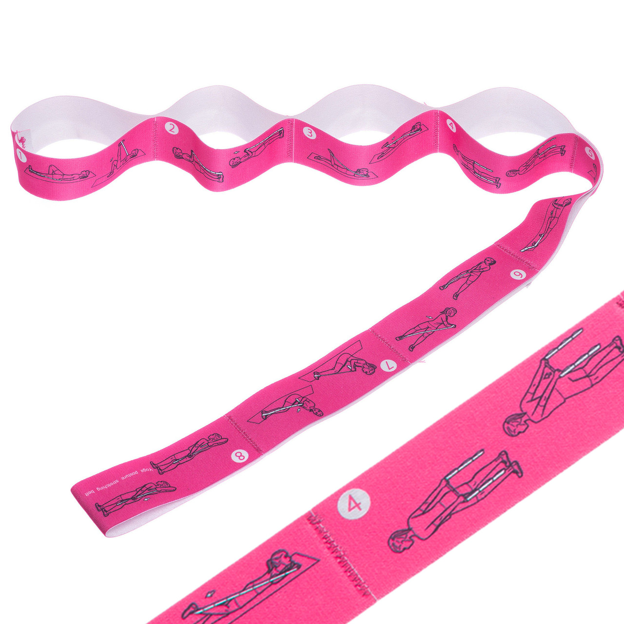 Стрічковий еспандер (еластична стрічка) Record Sport Elastiband FI-1722 довжина 92 см рожева, фото 1