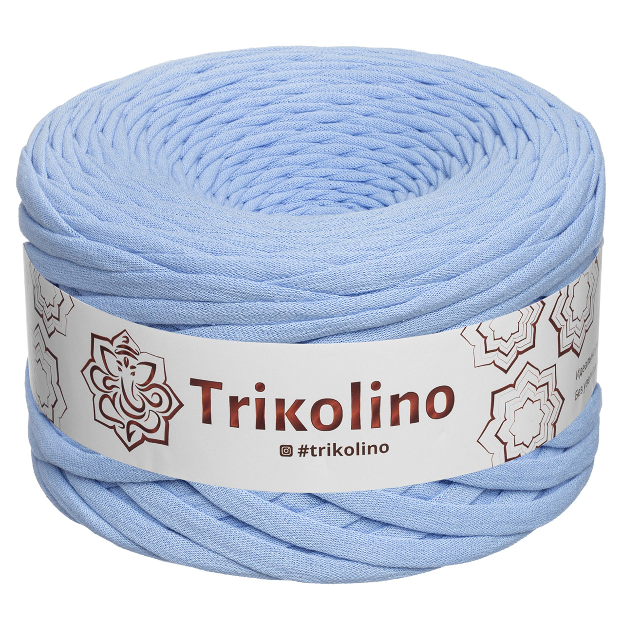 Трикотажна пряжа Trikolino, 7-9 мм., 50 м., Васильковий, нитки для в'язання
