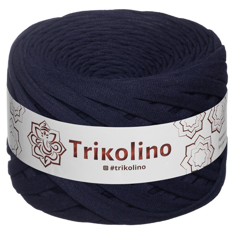 Трикотажна пряжа Trikolino, 7-9 мм., 50 м., Сапфіровий синій, нитки для в'язання