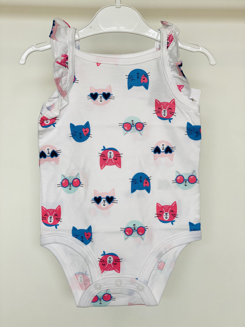 Бодік-майка для дівчинки Carters 16696210 9 міс 69-72 см Білий