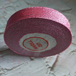 Стрічка з парчі рожева 20 мм