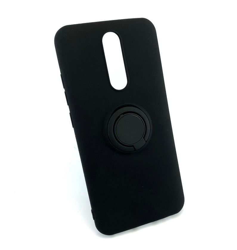 Чохол для Xiaomi Redmi 8 накладка Color Ring з кільцем попсокет силіконовий чорний