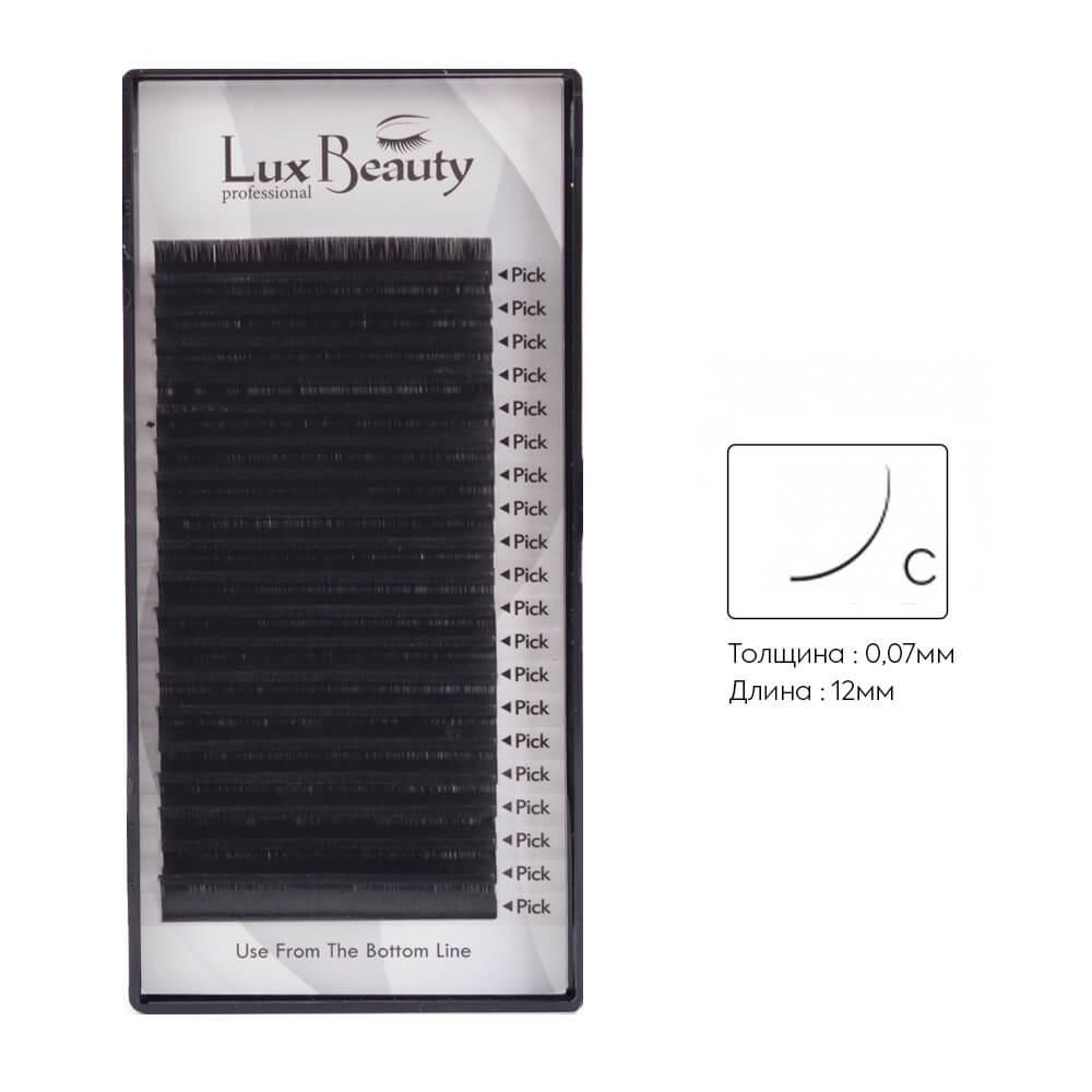 Вії вигин З 0.07 (20 рядів: 12мм) LUX BEAUTY
