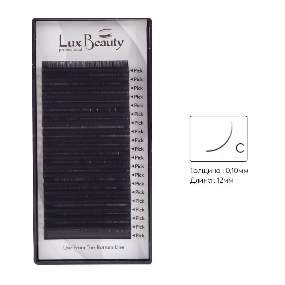 Вії вигин З 0.10 (20 рядів: 12мм) LUX BEAUTY