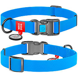 Нашийник WAUDOG Waterproof, водостійкий, пластикова пряжка-фастекс з замком і адреснік з QR паспортом 24-40 см