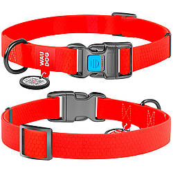 Нашийник WAUDOG Waterproof, водостійкий, пластикова пряжка-фастекс з замком і адреснік з QR паспортом 31-49 см