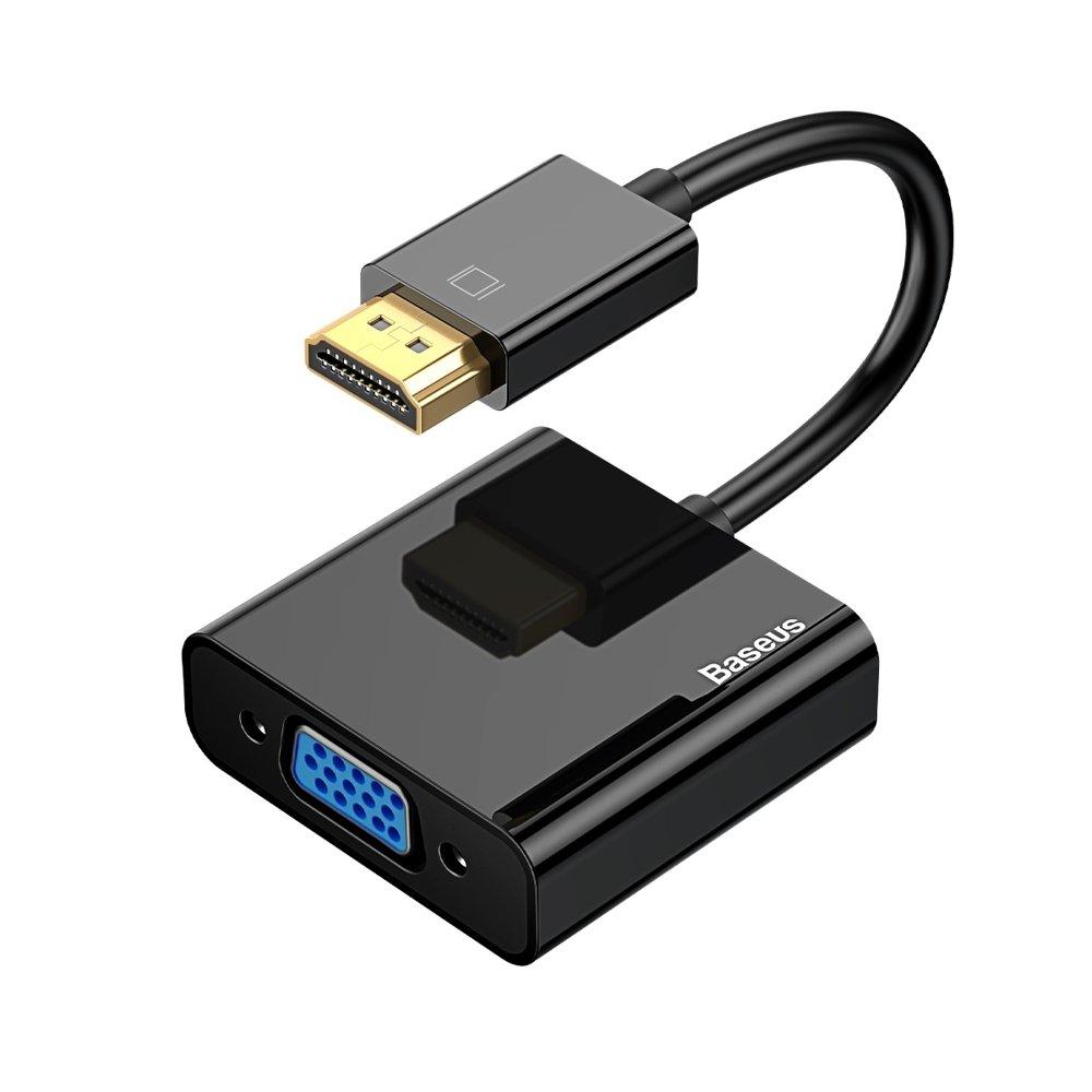 Перехідник Baseus HD Converter HD4K to VGA, Black (CAHUB-BH01)