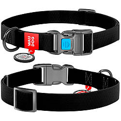 Нашийник WAUDOG Waterproof, водостійкий, пластикова пряжка-фастекс з замком і адреснік з QR паспортом 24-40 см
