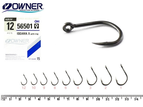 Крючки Owner 56501 Iseama X with ring №10, фото 1
