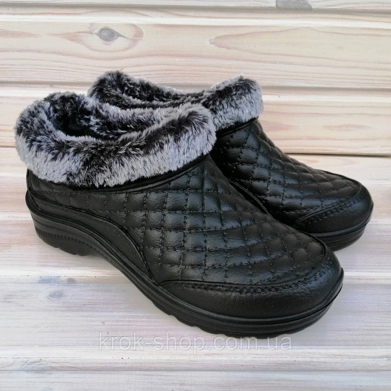 Галоши жіночі на хутрі Krok оптом, фото 1