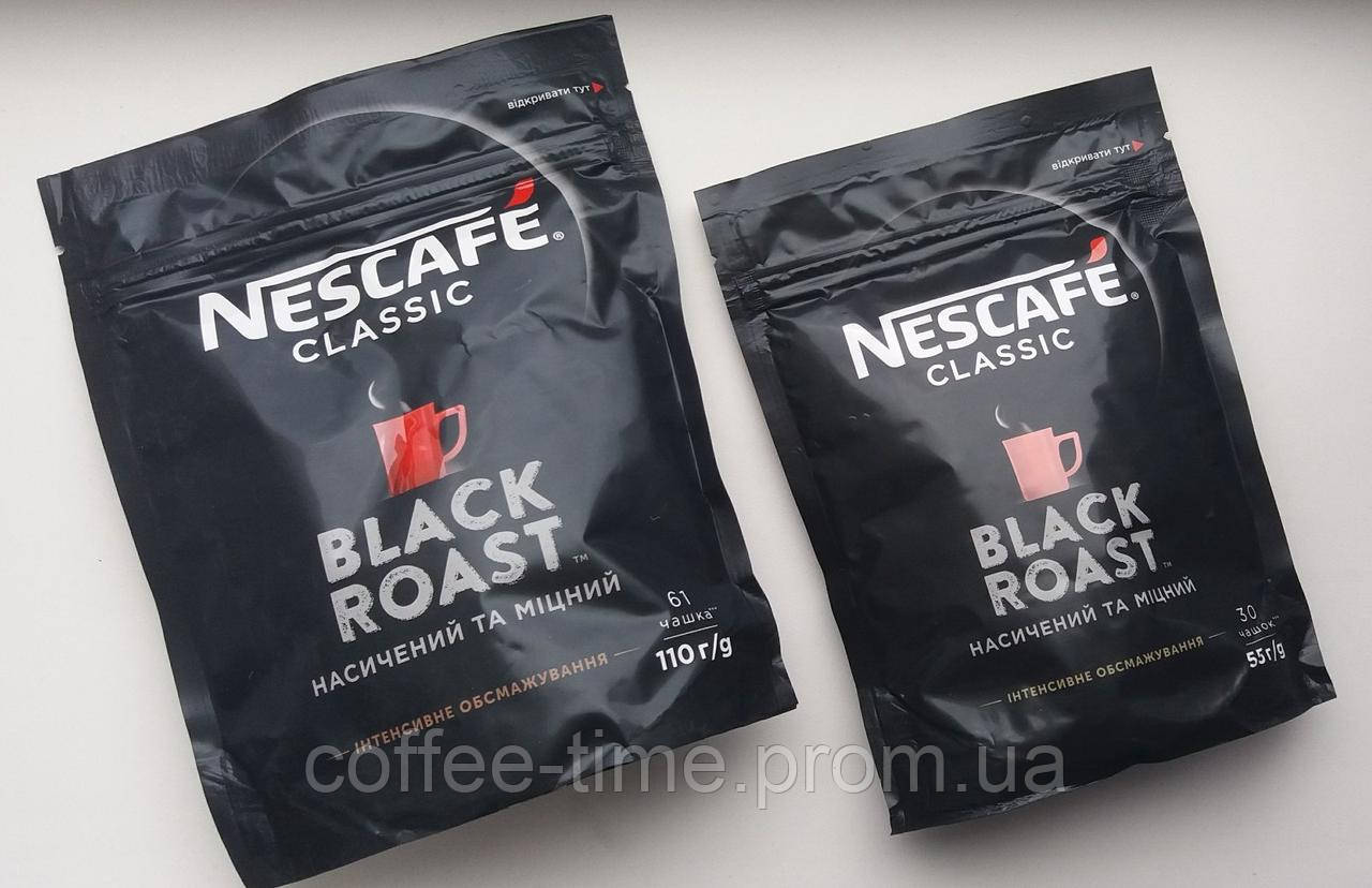 Кава Nescafe. Кава Nescafe Classic Black Roast 110г