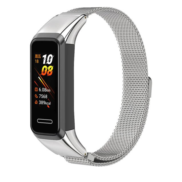 Міланський магнітний ремінець Primo MIJOBS для фітнес браслета Huawei Band 4 (ADS-B29) - Silver