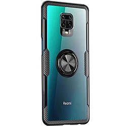 Чохол бампер Primolux Ring Magnetic Stand для смартфона Xiaomi Redmi Note 9 Pro Max / Note 9S / 9 Pro - Black