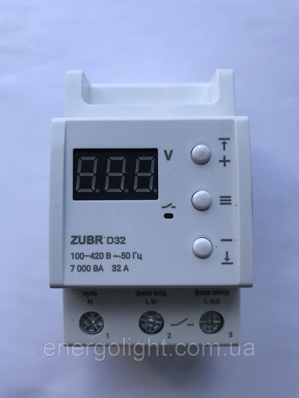 Реле напруги ZUBR D32 однофазне на DIN-рейку 32 А