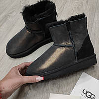 Женские мини угги с лазерным напылением змейка UGG Zip Australia 35р21-21.5см