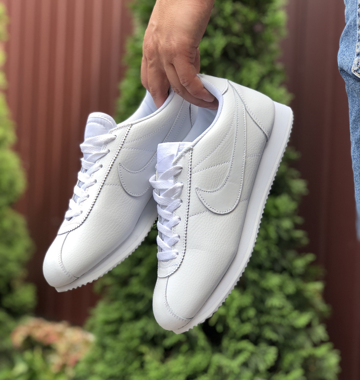 Чоловічі кросівки Nike Cortez шкіряні білі