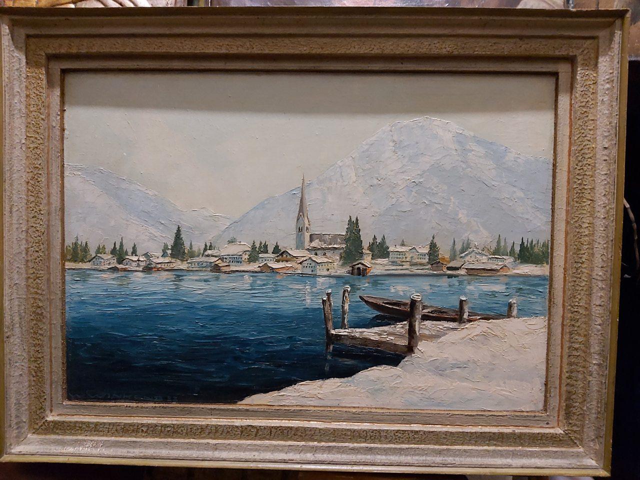 Картина Озеро в горах W. Winkens 1933 рік