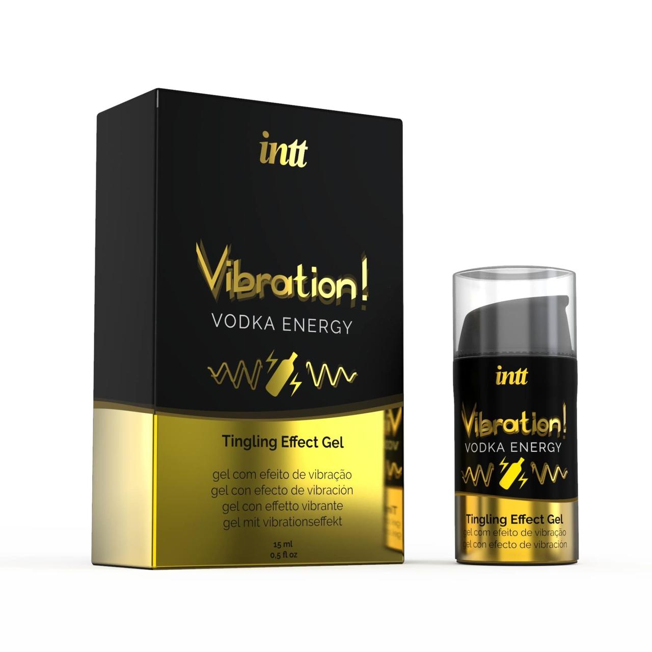 Рідкий вібратор Intt Vibration Vodka (15 мл), густий гель, дуже смачний, діє до 30 хвилин gigante.com.ua