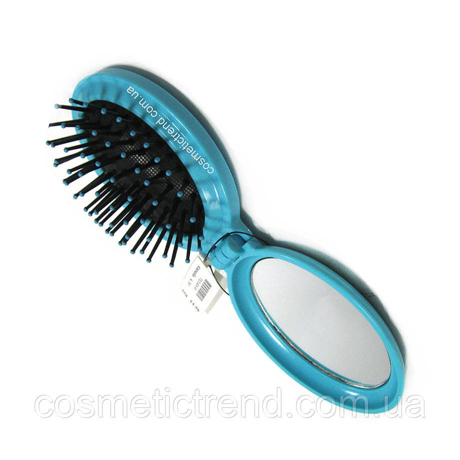 Щітка для волосся масажна складана з дзеркалом Salon Professional (різні кольори)